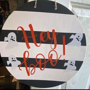 Hey Boo door hanger